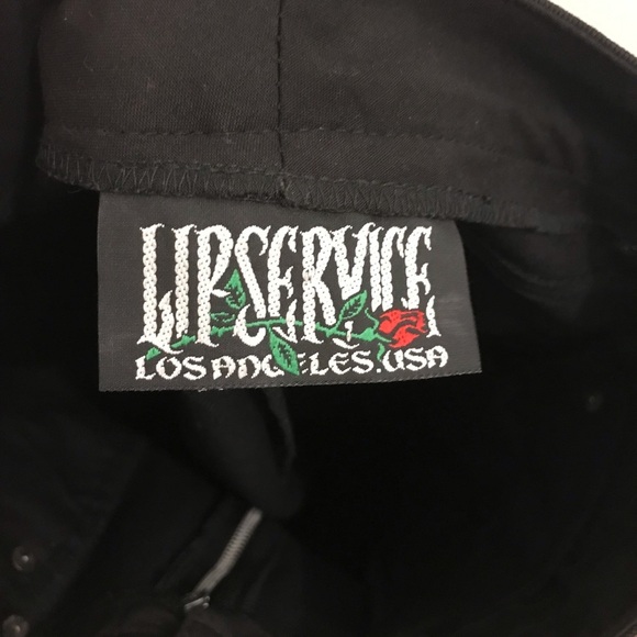 Lip Service Front Zip Pencil Skirt Small Black Zipper Slit Goth Punk 90s Y2K - Picture 9 of 11